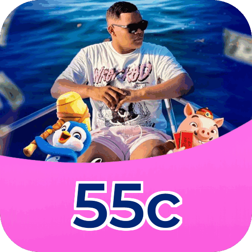 Plataforma 55c mostrando interface moderna, jogos certificados e recursos de segurança licenciados